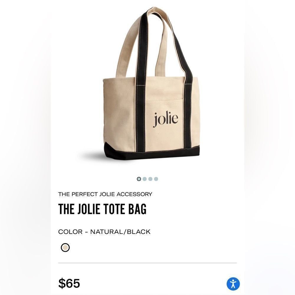 Jolie Beige and Black Tote Bag